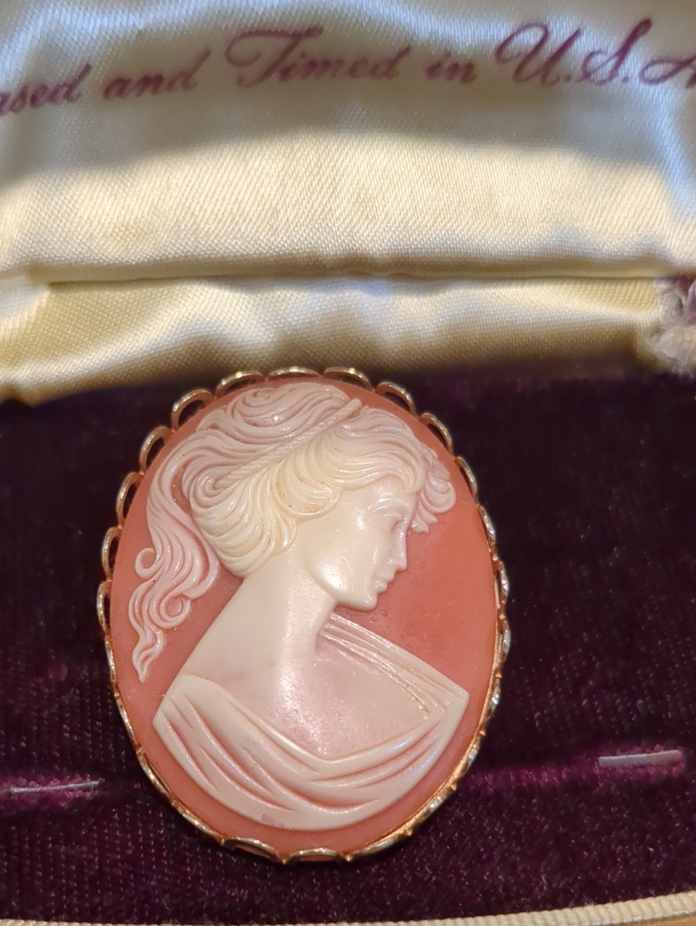 Vintage Cameo Brooch - Elegant!